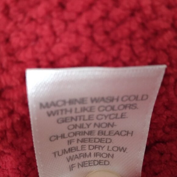 J Jill | Chenille Cable Knit Sweater Red Tall | Size M Tall - Picture 7 of 7